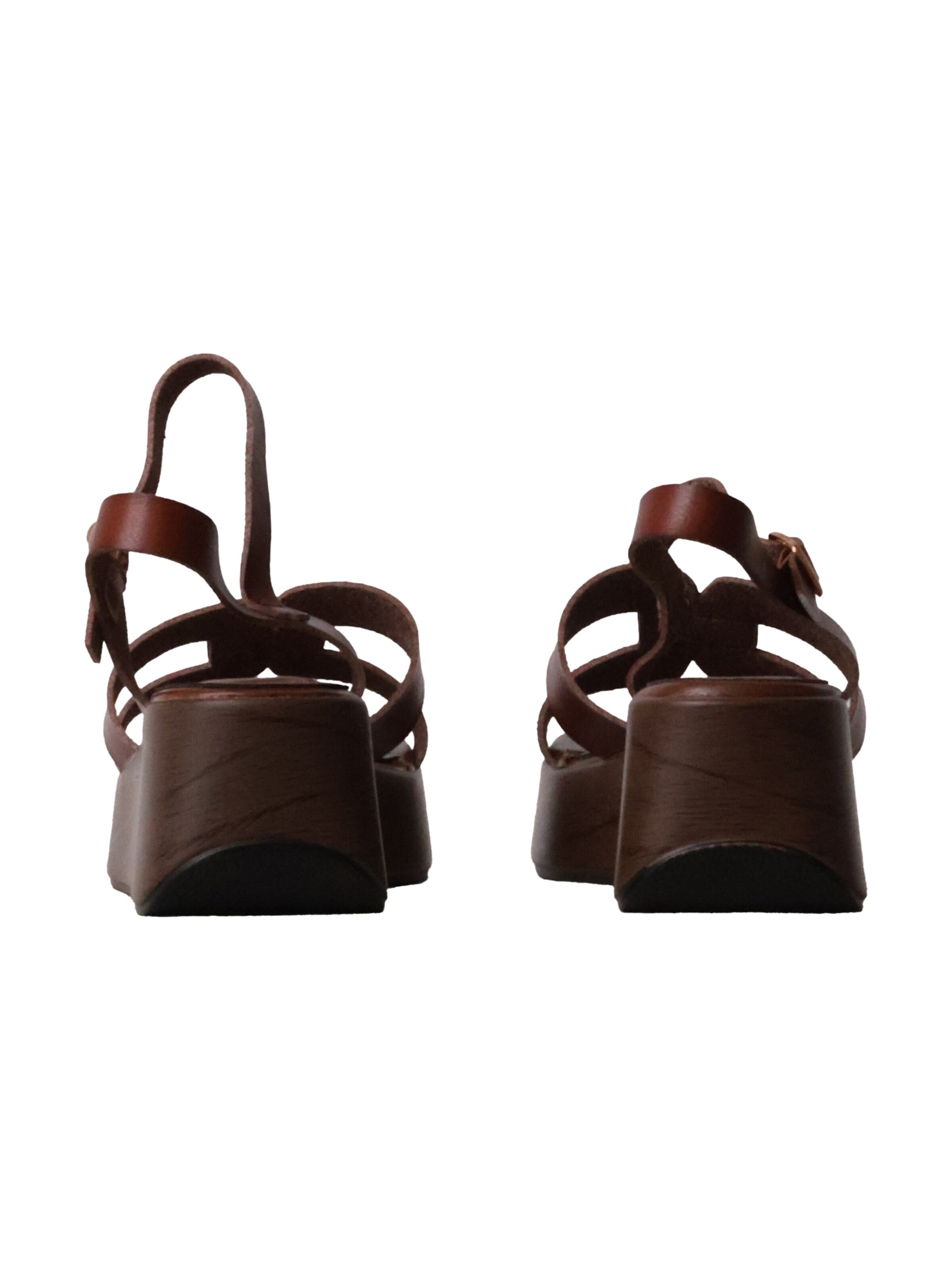 Sandalo 'Hohe Riemchensandalen von R and BE' di Super Mode in marrone