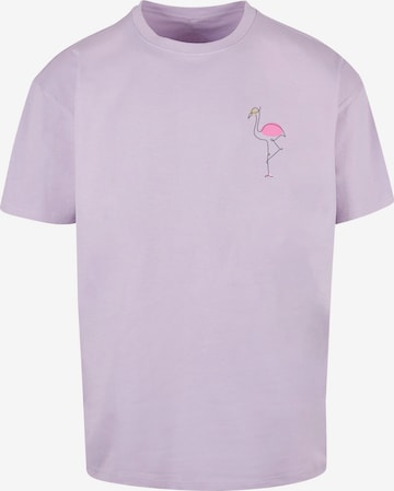 T-Shirt 'Flamingo' Merchcode en violet : devant