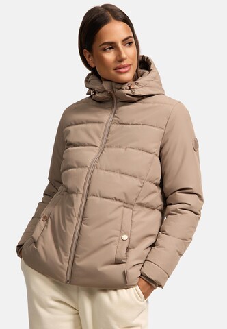 MARIKOO Winterjas 'Alemee 16' in Beige: voorkant