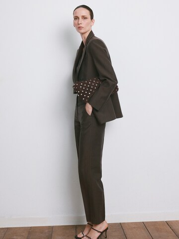 Wide Leg Pantalon à plis 'Tempo' MANGO en marron