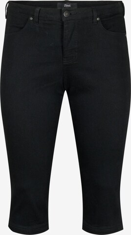 Slimfit Jeans di Zizzi in nero: frontale