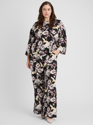 Guido Maria Kretschmer Curvy Wide leg Trousers 'Orelia' in Black