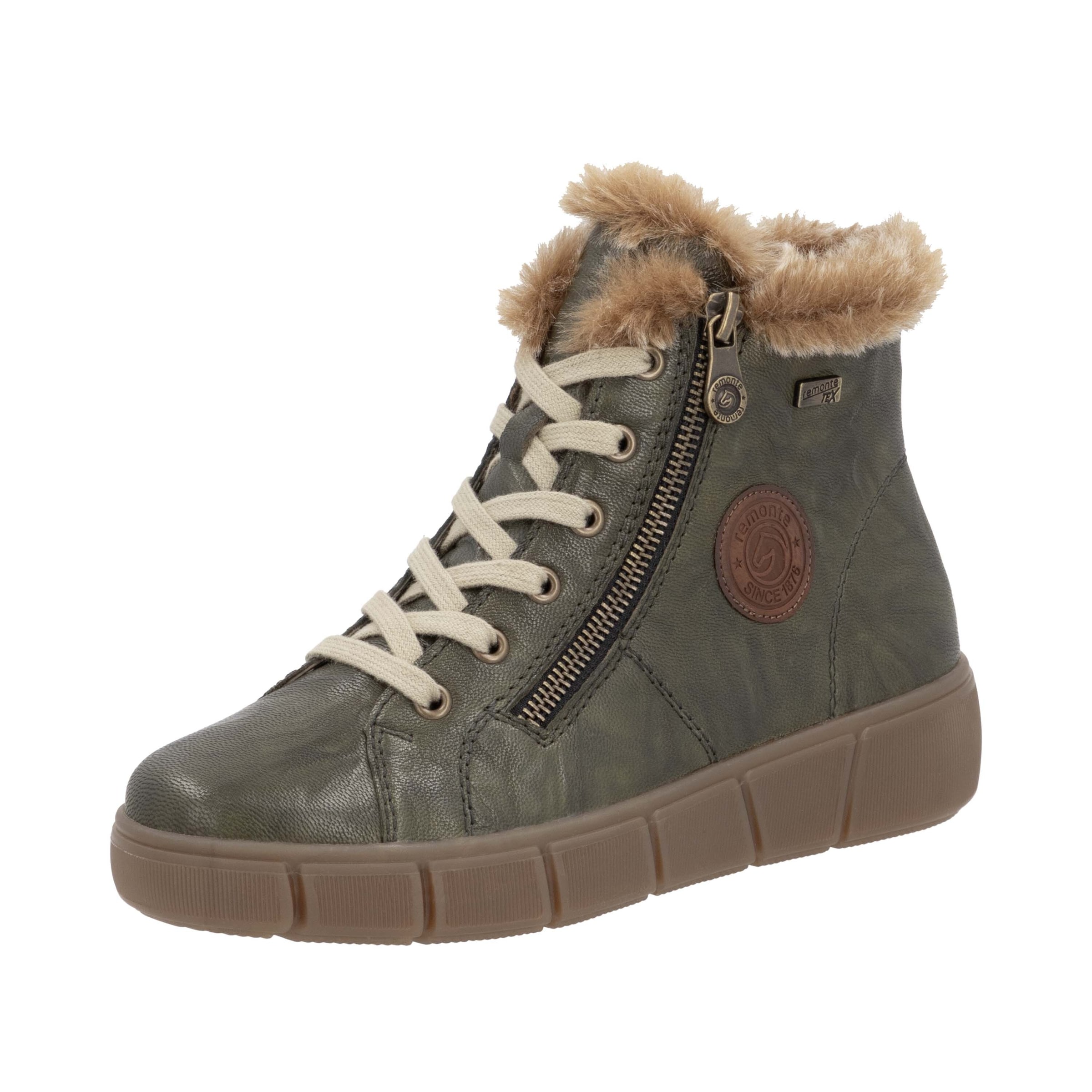 Bottines à lacets REMONTE en vert : devant