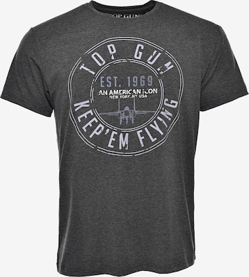TOP GUN Shirt in Grijs: voorkant
