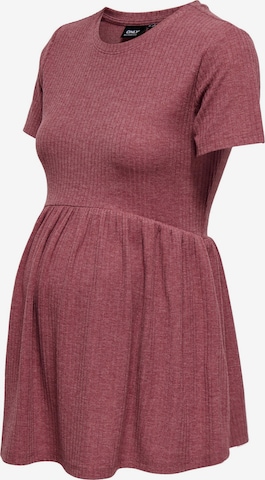 T-shirt 'OLMMalaya' Only Maternity en marron : devant