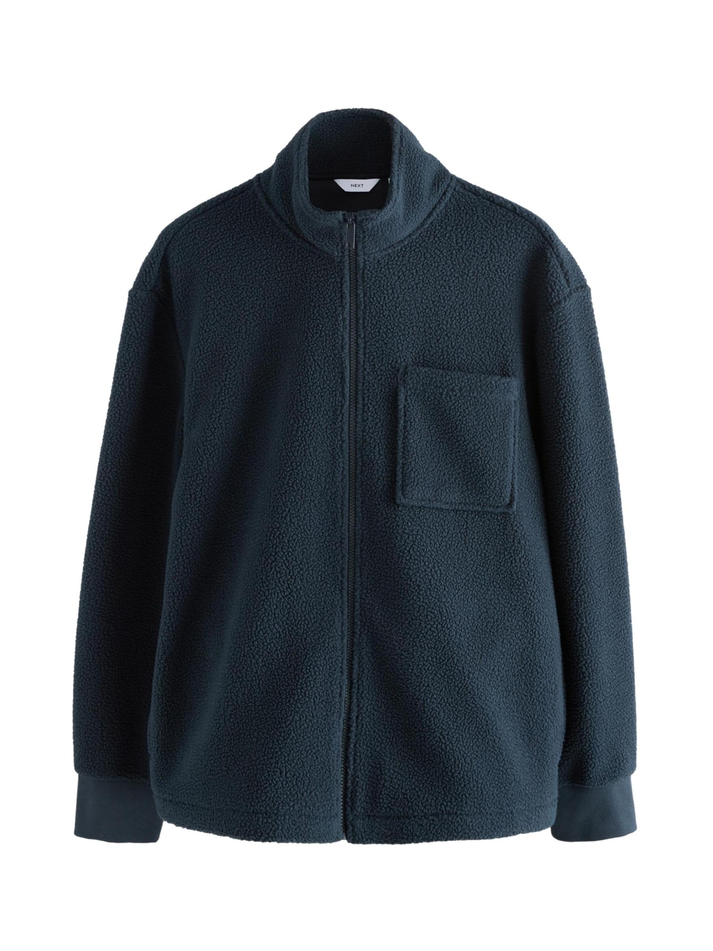 Jachetă  fleece de la Next pe albastru: față