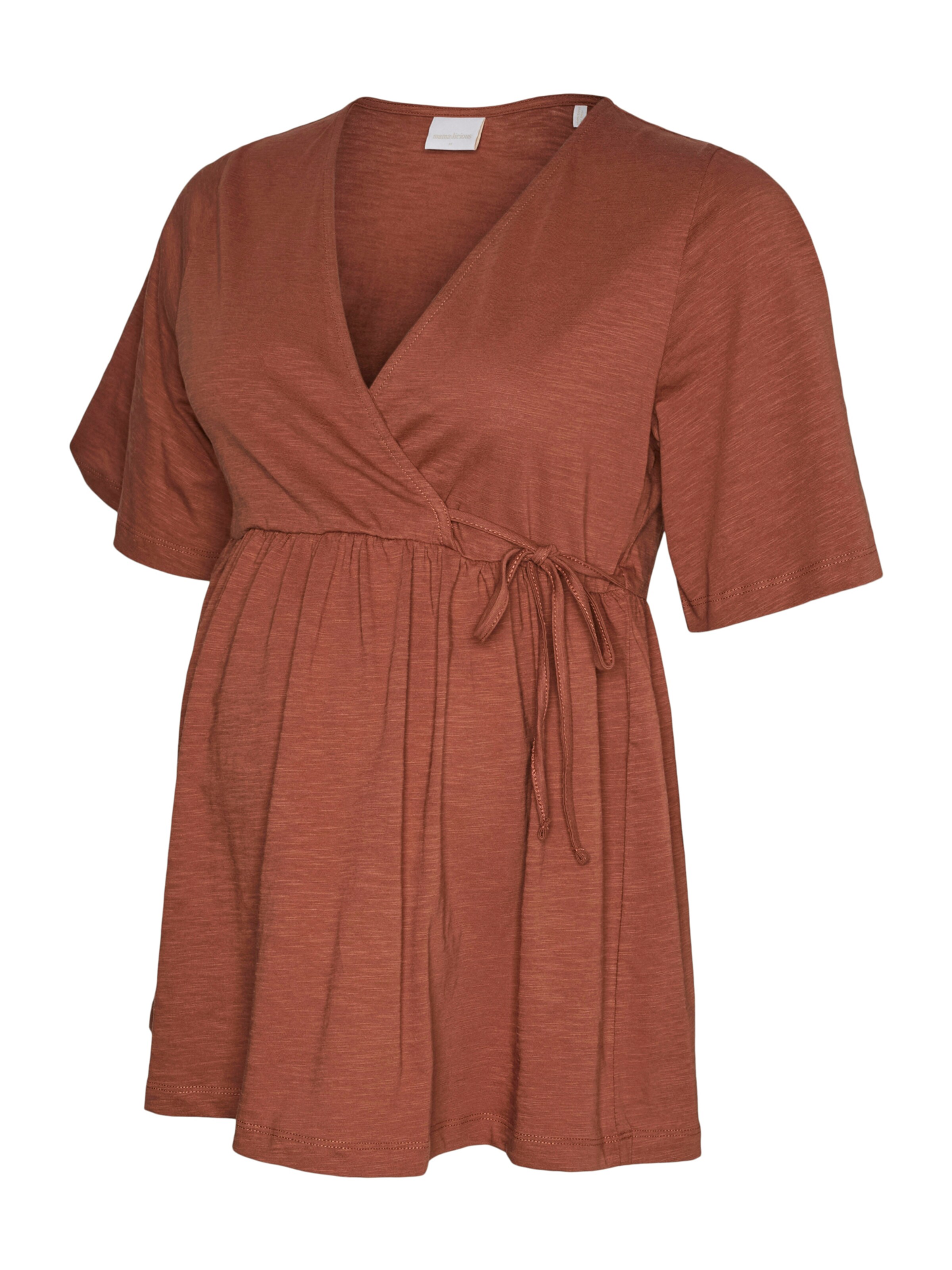 MAMALICIOUS Μπλουζάκι 'MLKALYNA' σε καφέ: μπροστά