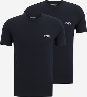 T-Shirt Emporio Armani en bleu : devant