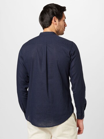 Casual Friday Slim Fit Hemd 'Anton' in Blau