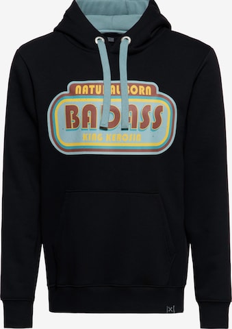 King Kerosin Pullover 'Natural Born Badass' in Schwarz: Vorderseite