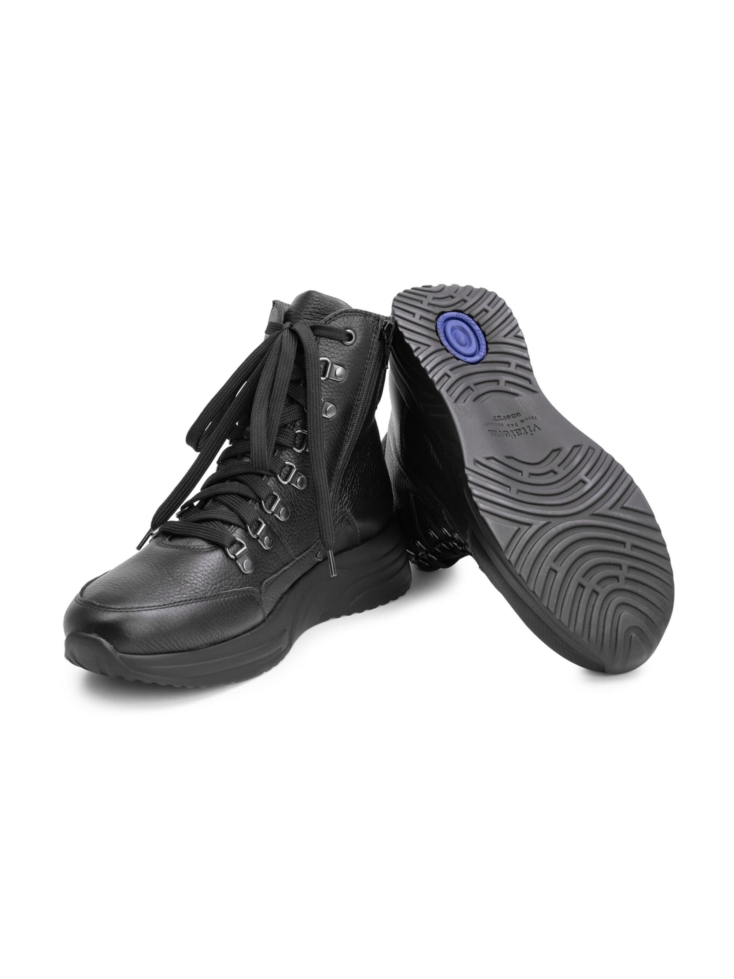 VITAFORM Schnürstiefelette in Schwarz