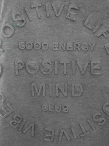 Maglietta 'Positive Mind' di Zwillingsherz in grigio
