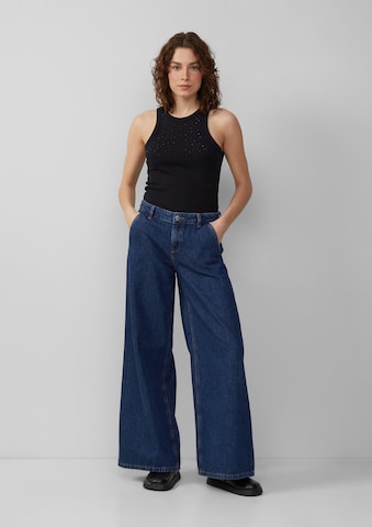 QS Wide leg Jeans 'Catie' in Blauw