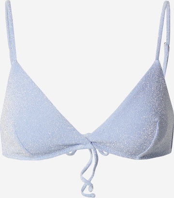 Samsøe Samsøe Triangle Bikini Top 'ALYSSA' in Blue: front