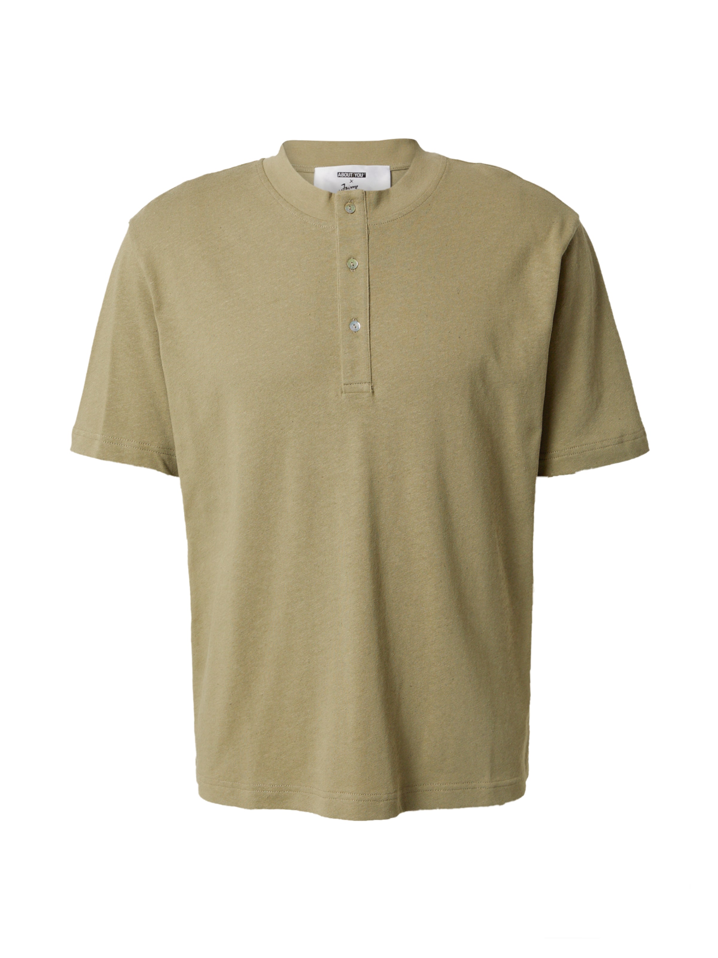 ABOUT YOU x Jaime Lorente Тениска &#x27;Bruno&#x27; в зелено: отпред