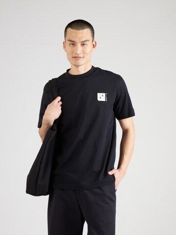 T-Shirt 'SAXON' SELECTED HOMME en noir : devant