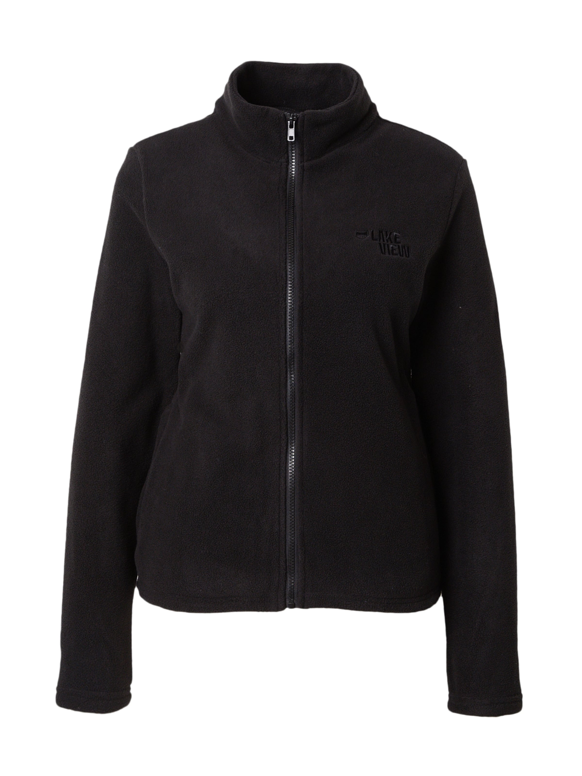 Giacca di pile 'Aurelia' di Lake View in nero: frontale
