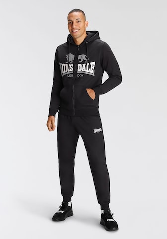 LONSDALE Sweatsuit in Black: front