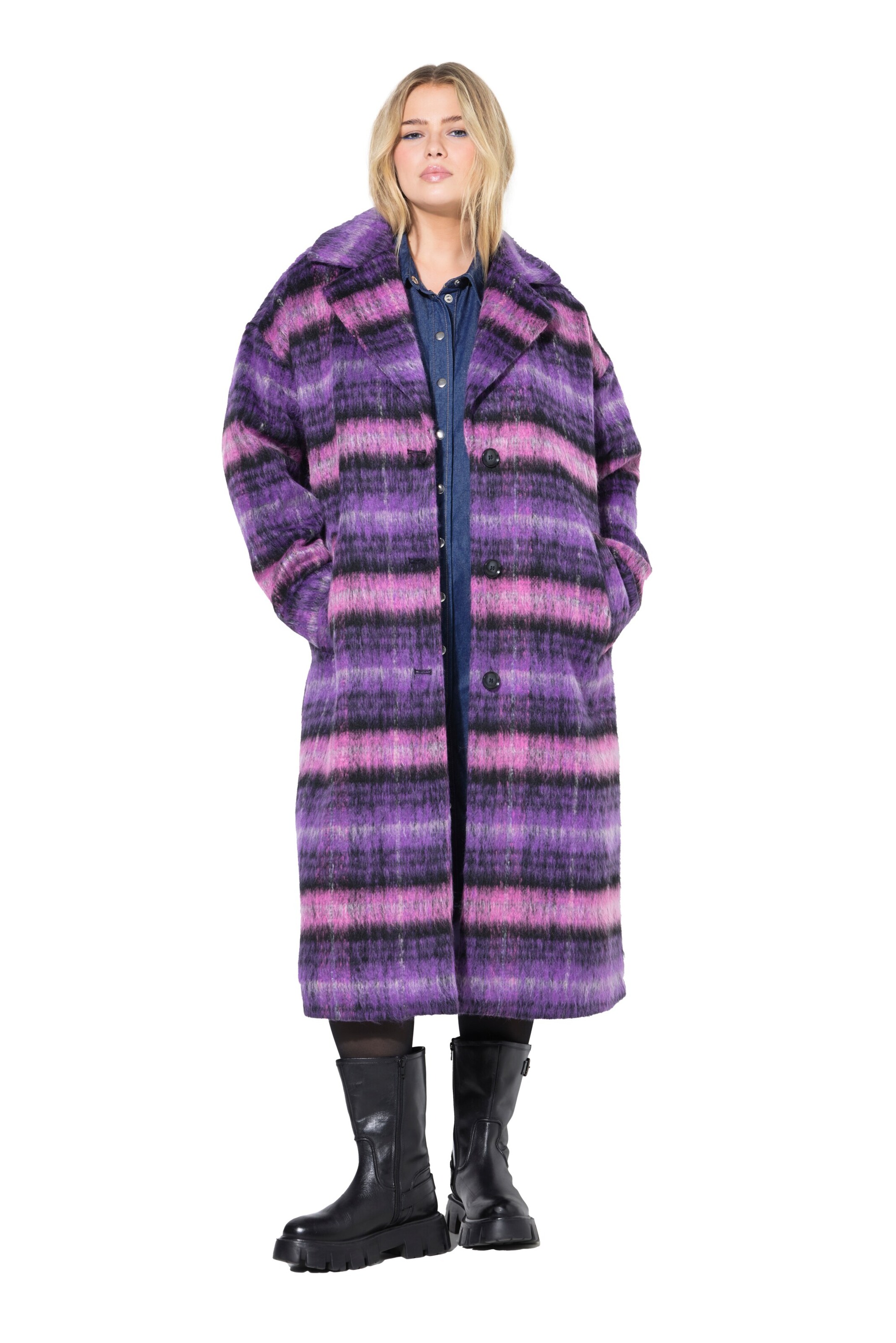 Studio Untold Between-Seasons Coat in Purple