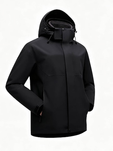 KoJooin Kurtka przejściowa 'Damen Ramble 3-in-1 Jacke Recycelte Wasserdichte Hülle mit Kapuze und Abnehmbarem Thermofutter' w kolorze czarny