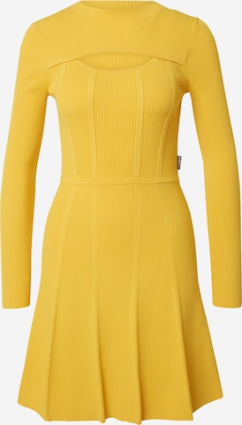 HUGO Red Knitted dress 'Sorsety' in Yellow: front