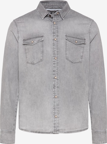 CAMP DAVID Regular fit Button Up Shirt in Grey: front