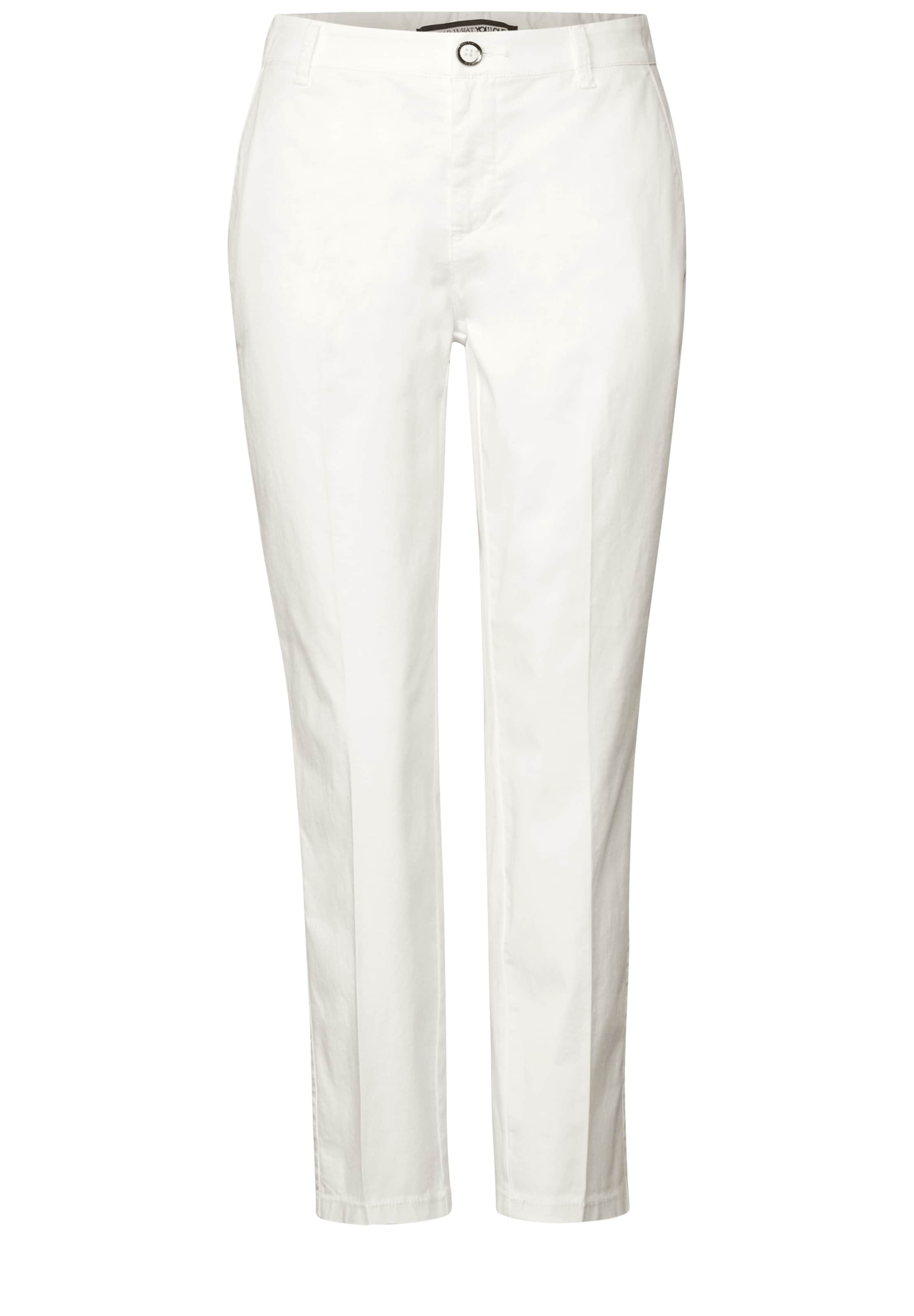 STREET ONE Pleated Pants in White: front