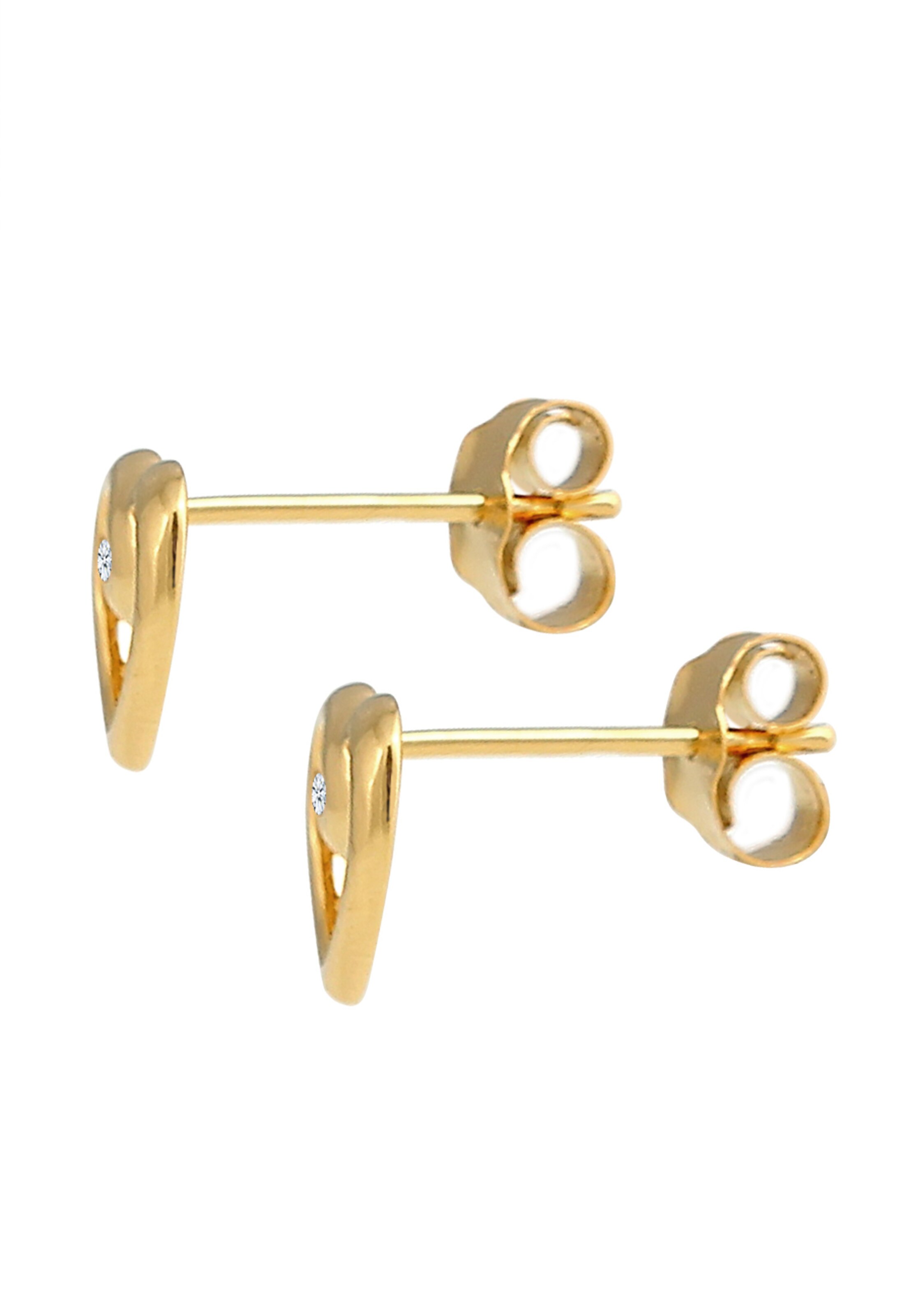 Elli DIAMONDS Ohrringe 'Herz' in Gold