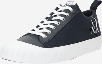 ARMANI EXCHANGE Platform trainers in Blue: front