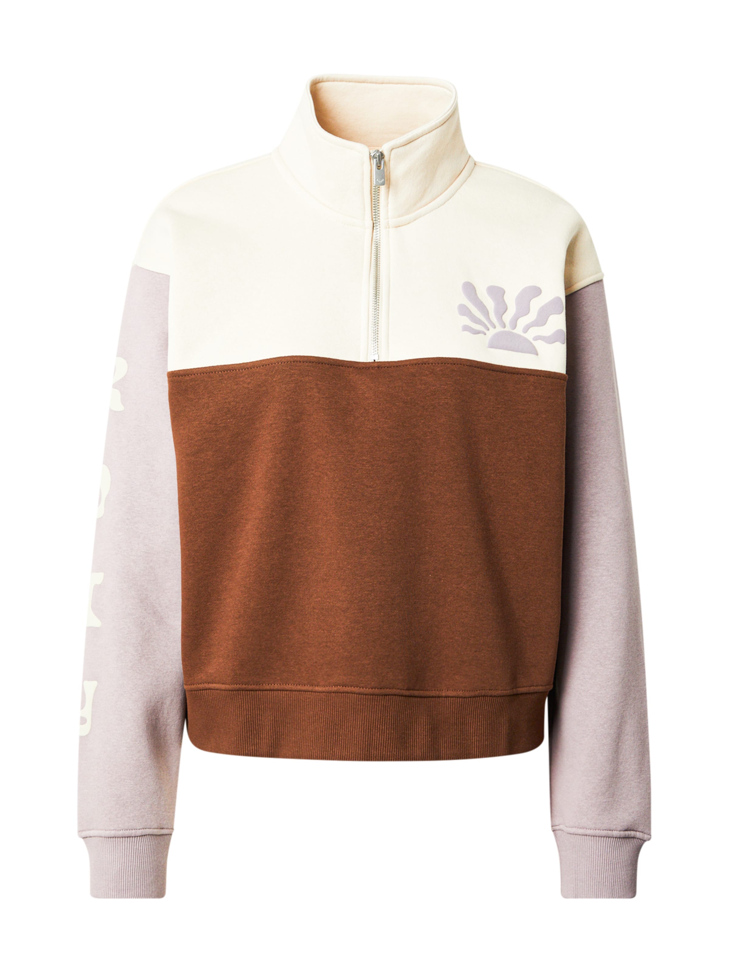 Sweat-shirt 'VIEW POINT BLOC' ROXY en marron : devant