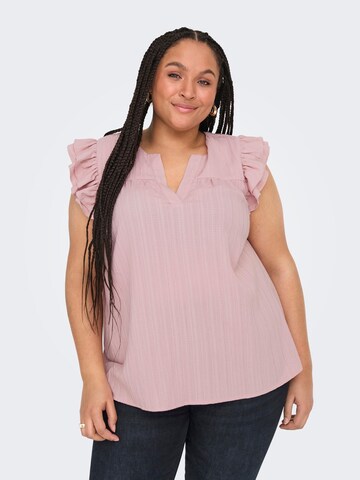 ONLY Carmakoma Blouse 'CARLacia' in Roze: voorkant