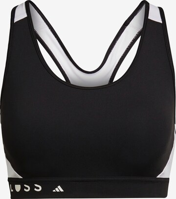 ADIDAS PERFORMANCE Sports Bra in Black: front