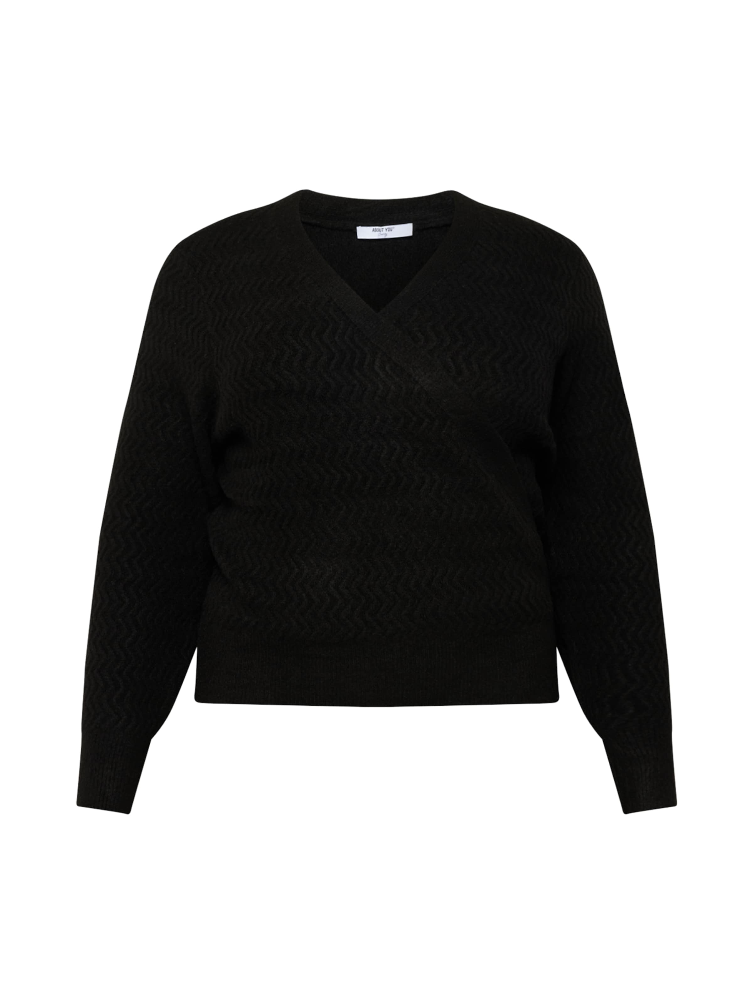 ABOUT YOU Curvy Sweater 'Astrid ' in Black: front