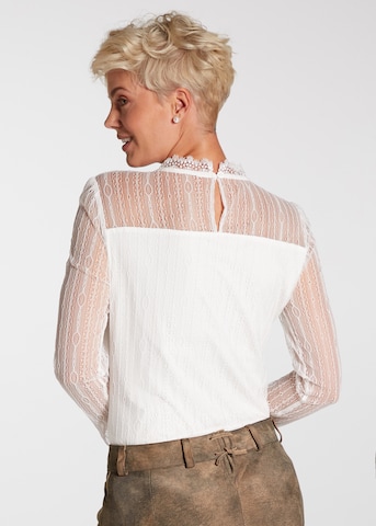 SPIETH & WENSKY Klederdracht blouse 'Pelly' in Wit