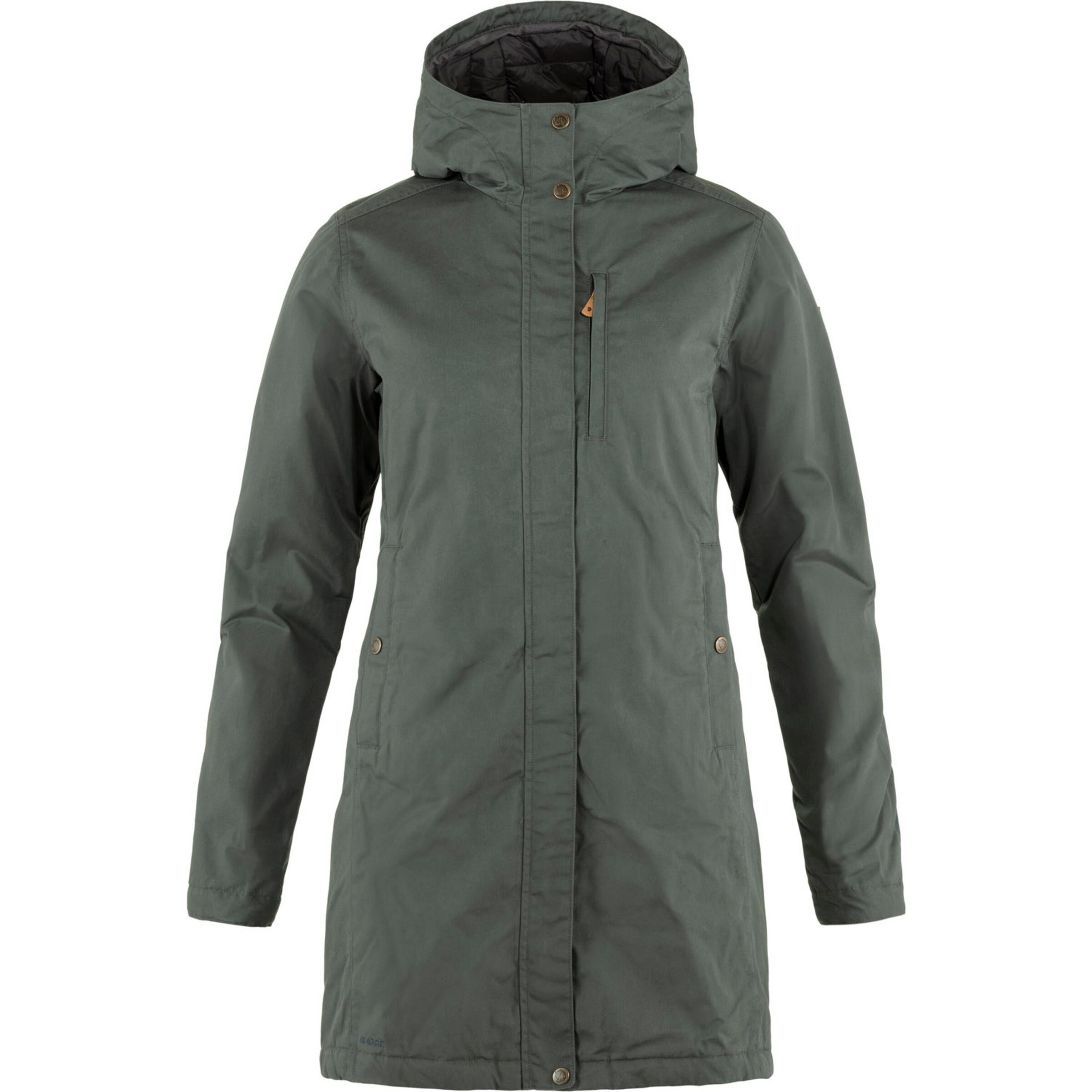 Fjällräven Raincoat 'Kiruna' in Green: front