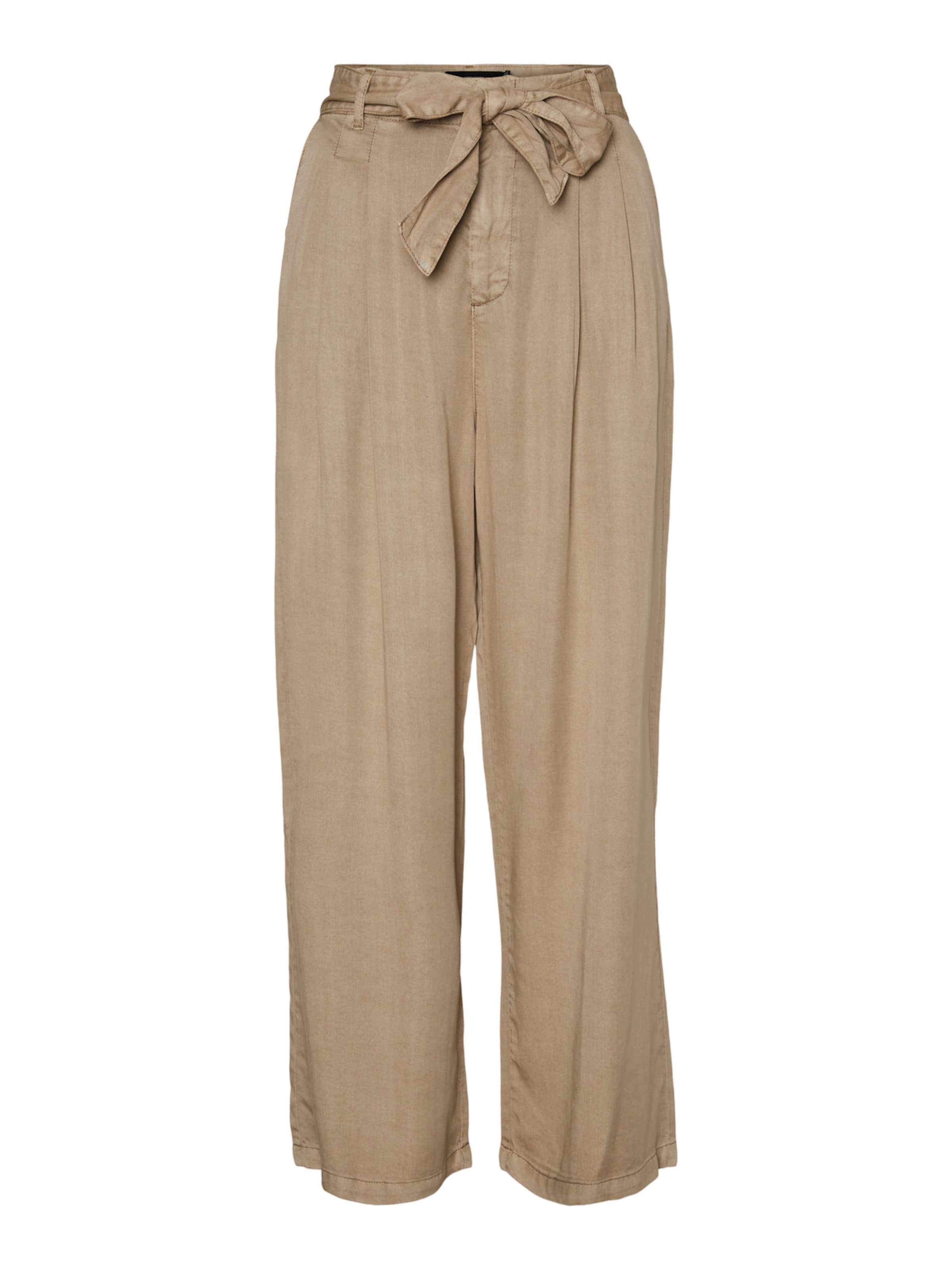 brūns VERO MODA Pakapēniski sašaurināts piegriezums Klasiskas bikses 'MIA': no priekšpuses