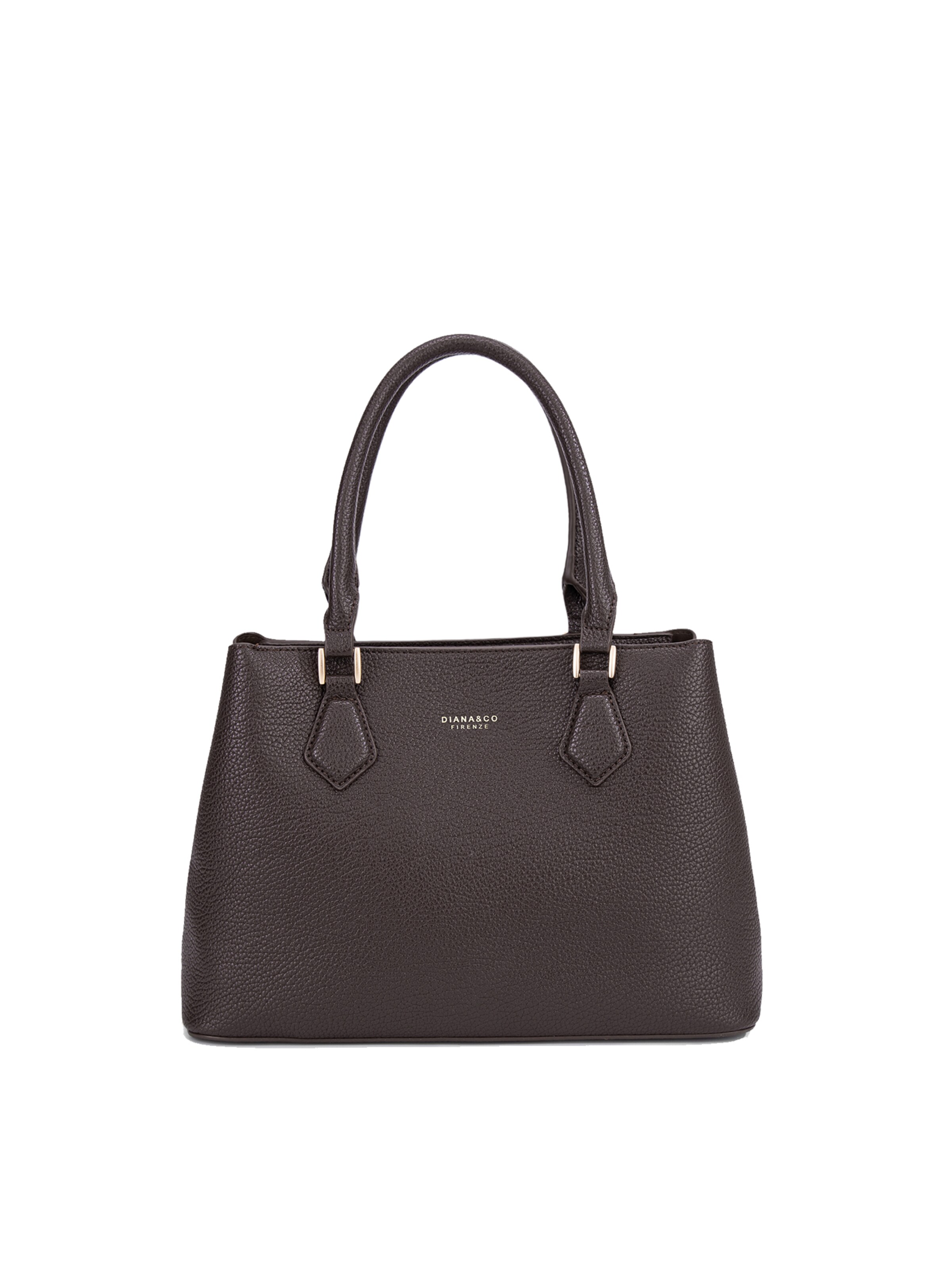Borsa a mano 'Borsa a Mano Donna Vegan Leather con Tracolla Rimovibile - Diana&Co' di Diana&Co. in marrone: frontale
