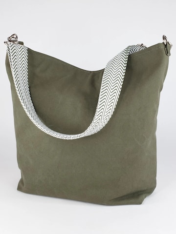SANUMI Umhängetasche 'Canvas Hobobag' in Grün