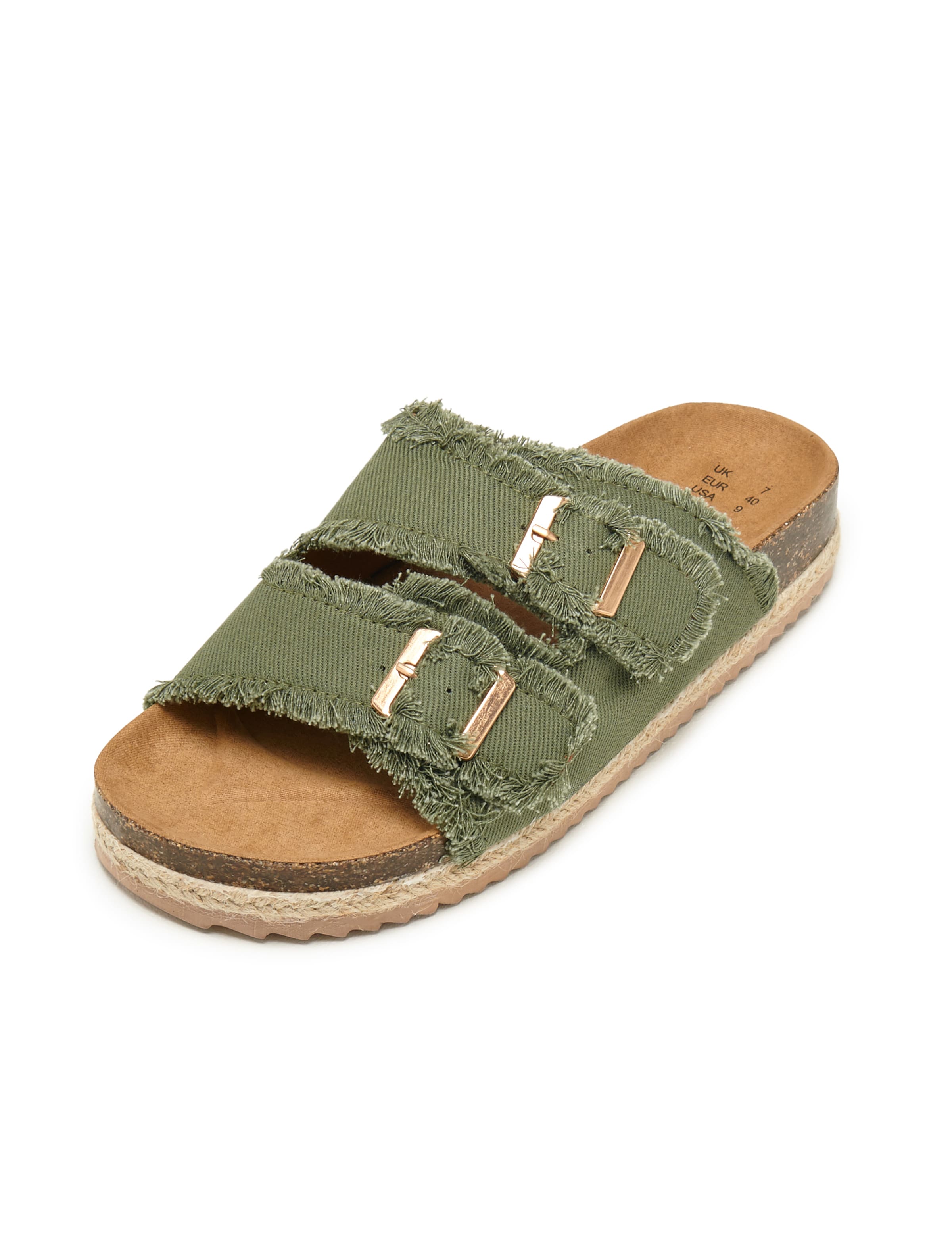 South Beach Sandaler i khaki, Produktvisning