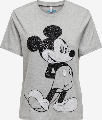 ONLY T-Shirt 'MICKEY' in grau / schwarz / weiß, Produktansicht