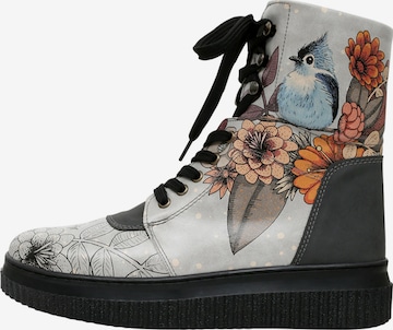 DOGO Schnürstiefel 'DOGO Future Boots - Magic In The Air' in Grau: Vorderseite