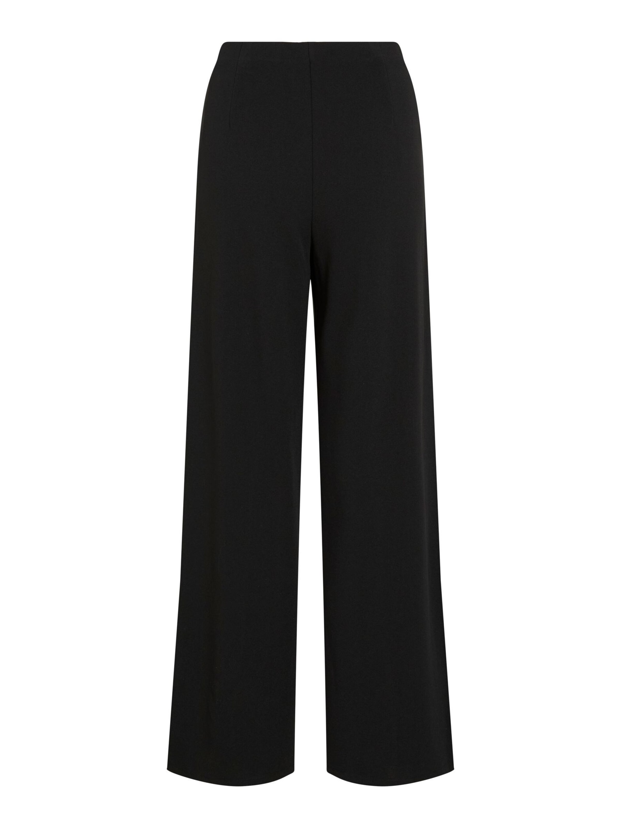 VILA Wide leg Bandplooibroek 'VIWinnie' in Zwart