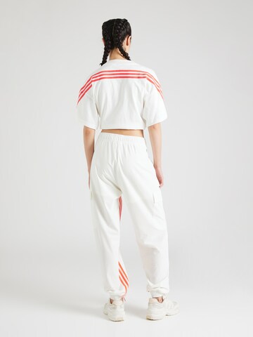 ADIDAS SPORTSWEAR Tapered Workout Pants 'Dance All-gender Versatile Woven Cargo Bottoms' in White