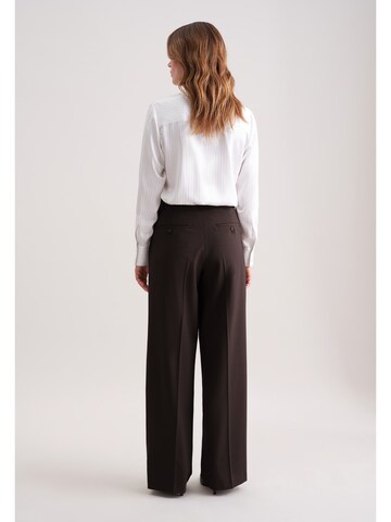 Wide Leg Pantalon à plis 'September Drop 252' SEIDENSTICKER en marron