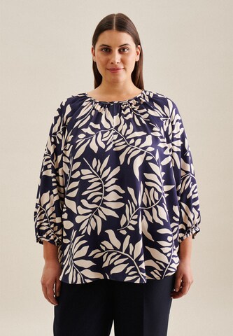 SEIDENSTICKER Blouse 'Schwarze Rose ' in Blauw: voorkant