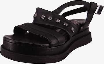 A.S.98 - Sandália 'Lagos' em preto: frente