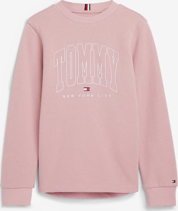 Sweat TOMMY HILFIGER en rose : devant