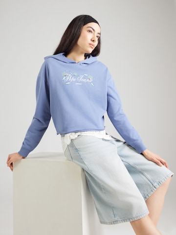 Bluză de molton de la Pepe Jeans pe albastru: față