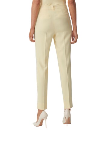 Regular Pantalon à pince COMMA en jaune