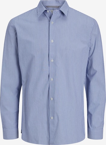 JACK & JONES Button Up Shirt 'LAYNE' in Blue: front
